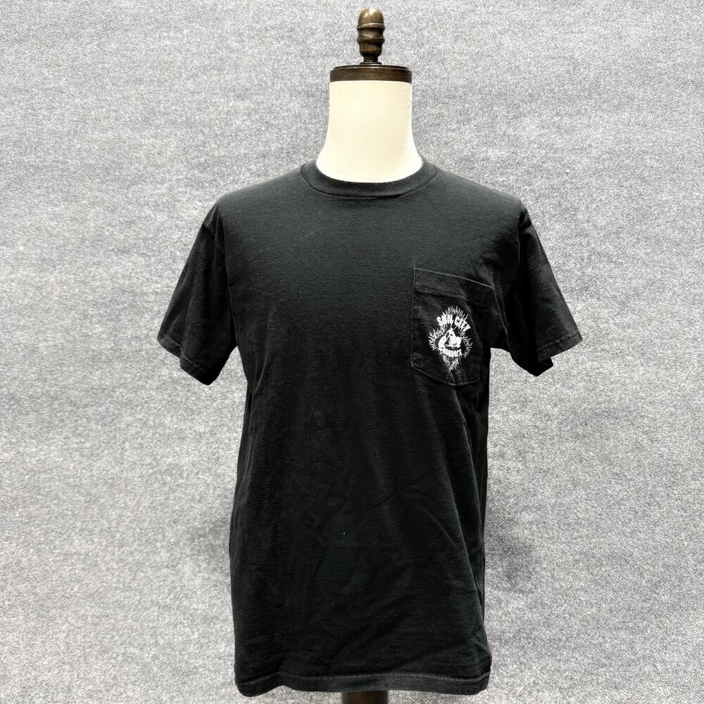 Fruit Of The Loom Shirt Mens Large Black Sun City Choppers Pocket Graphic Tee